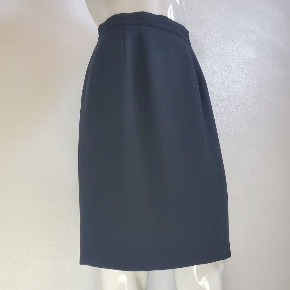 Vintage 90s Preview Collection Black Pencil Skirt